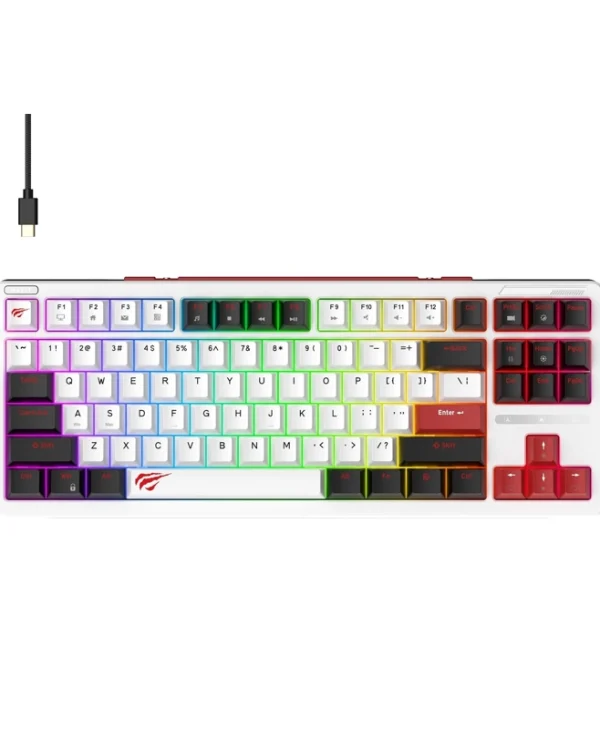 Havit KB902L Gaming Μηχανικό Πληκτρολόγιο με RGB φωτισμό (Αγγλικό US)