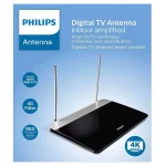 Philips SDV6227 Εσωτερική Κεραία Τηλεόρασης (απαιτεί τροφοδοσία) σε Μαύρο Χρώμα Σύνδεση με Ομοαξονικό (Coaxial) Καλώδιο SDV6227/12 - Image 3