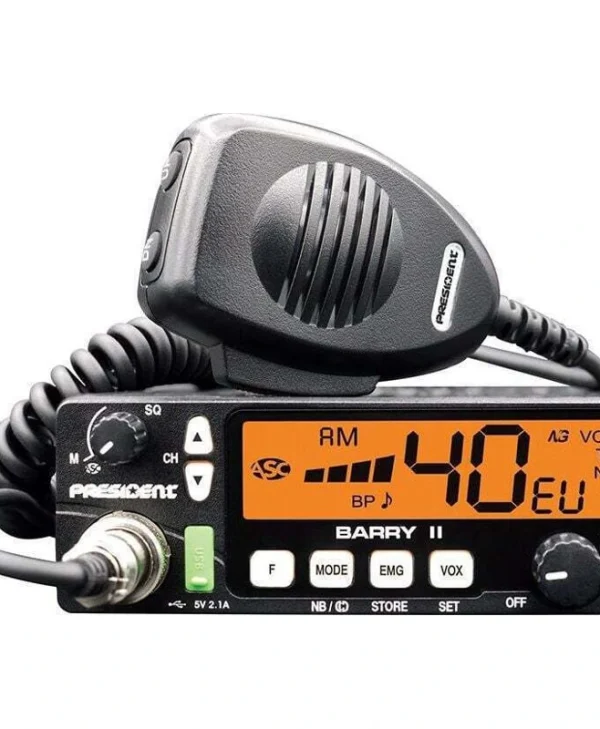 President Barry Ii Asc Vox 12/24v CB Αυτοκινήτου με Έγχρωμη Οθόνη CBP TXPR122