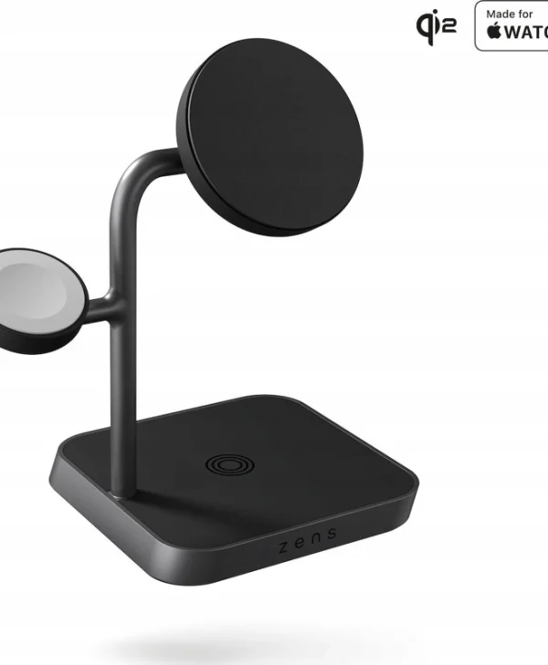 Zens Office Charger Pro 3 Qi2 25w Wireless Charger Up To Three Devices Compatible Magsafe A641-01X