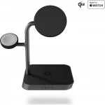 Zens Office Charger Pro 3 Qi2 25w Wireless Charger Up To Three Devices Compatible Magsafe A641-01X - Image 2