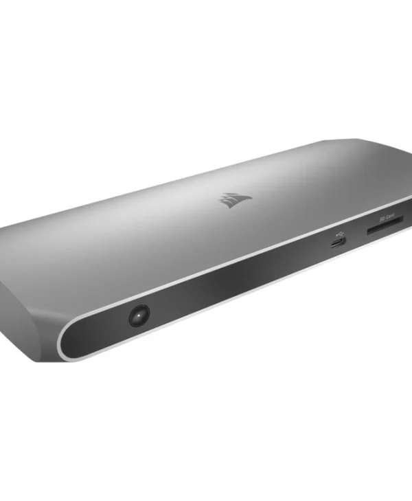 Corsair TBT100 Thunderbolt 3 Docking Station με HDMI 4K PD Ethernet και συνδεση 2 Οθονών Ασημί CU-9000001-EU
