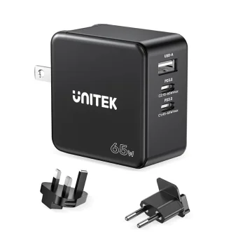 Unitek Φορτιστής Χωρίς Καλώδιο με Θύρα USB-A και 2 Θύρες USB-C 188W Power Delivery Μαύρος (P1234AGY01-EU)