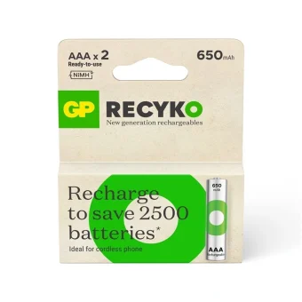 Genius Pack Επαναφορτιζόμενες Μπαταρίες AAA Ni-MH 600mAh 1.2V 2τμχ 20655