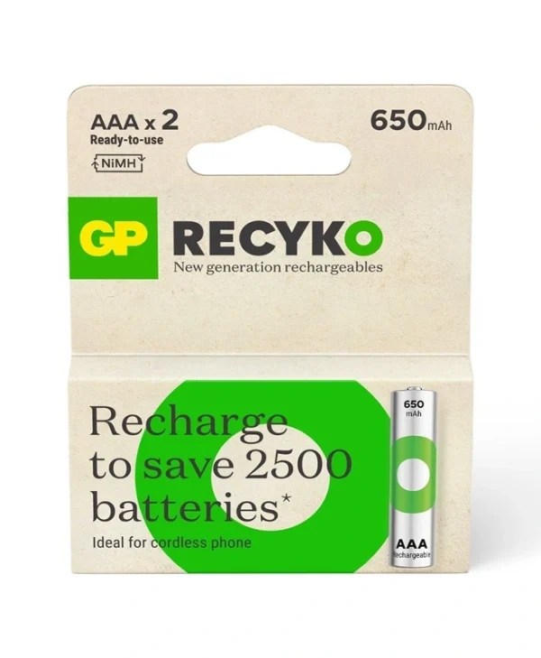 Genius Pack Επαναφορτιζόμενες Μπαταρίες AAA Ni-MH 600mAh 1.2V 2τμχ 20655