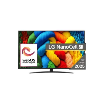 LG Smart Τηλεόραση 55" 4K UHD LED NanoCell AI NANO81 HDR (2025) 55NANO81A3A 55NANO81A3A.AEU