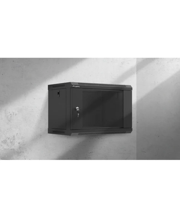 Lanberg Επιτοίχια Καμπίνα Rack 6U Μαύρο WF03-5306-10B