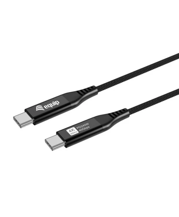 Equip USB 2.0 Cable USB-C male - USB-C 240W PD Μαύρο 1.2m 128389