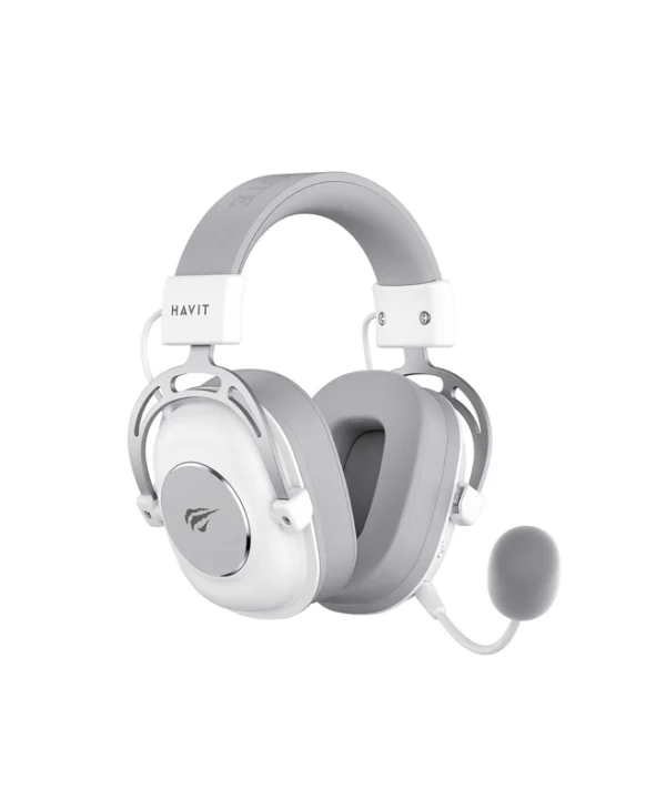 Havit H2002YG Over Ear Gaming Headset με σύνδεση 3.5mm / Bluetooth White/Grey