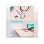 Vention Braided USB 3.1 Cable USB-C male - USB-C female 60W PD Γκρι 1m TABHF - Image 2