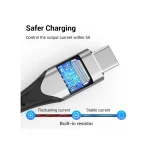 Vention Braided USB 3.1 Cable USB-C male - USB-C female 60W PD Γκρι 1m TABHF - Image 6