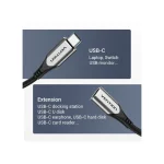 Vention Braided USB 3.1 Cable USB-C male - USB-C female 60W PD Γκρι 1m TABHF - Image 8