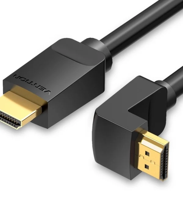 Vention HDMI 2.0 Premium High Speed 4K 60Hz HDR Angle (90°) Cable HDMI male - HDMI male 2m Μαύρο AAQBH