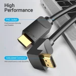 Vention HDMI 2.0 Premium High Speed 4K 60Hz HDR Angle (90°) Cable HDMI male - HDMI male 2m Μαύρο AAQBH - Image 2