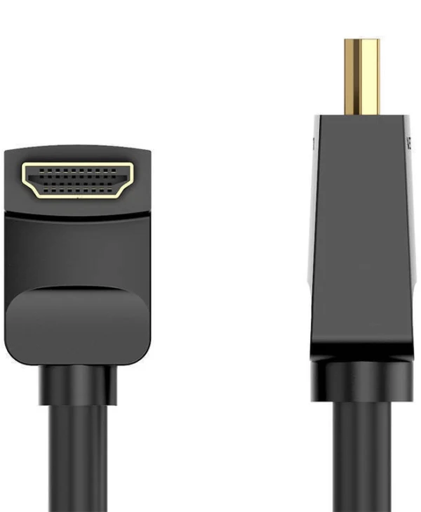 Vention HDMI 2.0 Premium High Speed 4K 60Hz HDR Angle (90°) Cable HDMI male - HDMI male 3m Μαύρο AARBI