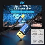 Vention Cable DisplayPort male - mini DisplayPort male 1.5m Μπλε (HCFLG) - Image 2