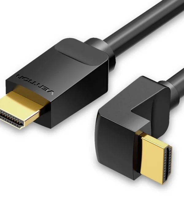 Vention HDMI 2.0 Premium High Speed 4K 60Hz HDR Angle (90°) Cable HDMI male - HDMI male 2m Μαύρο AARBH