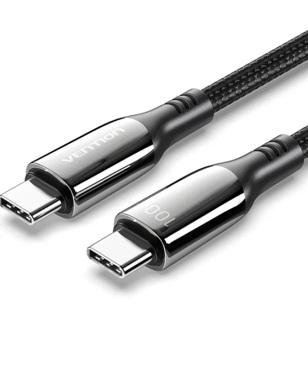 Vention Braided USB 2.0 Cable USB-C male - USB-C 100W PD Μαύρο 2m CTKBH