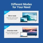 Vention Cable DisplayPort male - HDMI male 3m Μαύρο (HAGBI) - Image 3