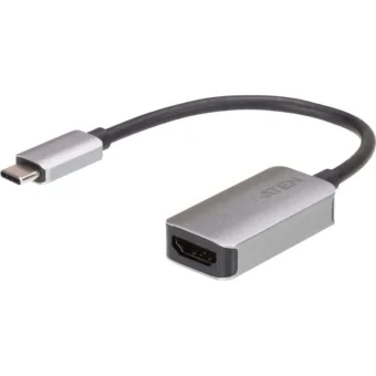 Aten Μετατροπέας USB-C / HDMI male σε HDMI / USB-C female Γκρι 1τμχ UC3008A1-AT