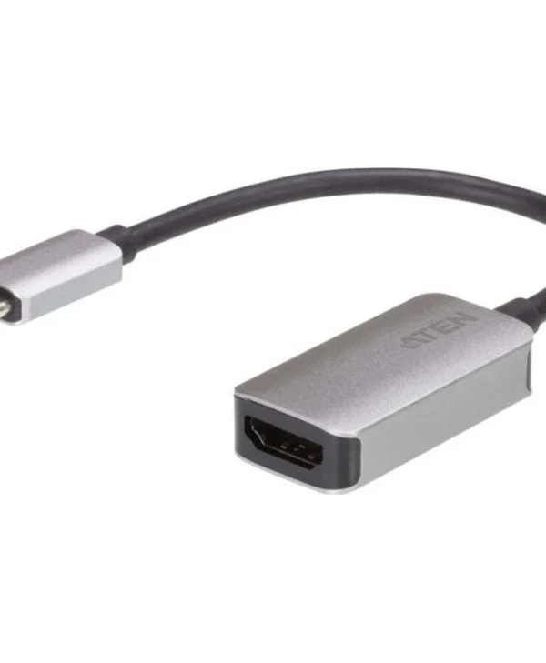 Aten Μετατροπέας USB-C / HDMI male σε HDMI / USB-C female Γκρι 1τμχ UC3008A1-AT