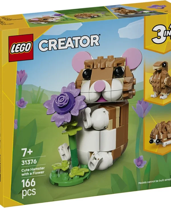 LEGO Creator 3-in-1 Cute Hamster with a Flower για 7+ Ετών 166τμχ 31376