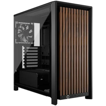 Corsair FRAME 4000D WOOD RS Gaming Midi Tower Κουτί Υπολογιστή με Πλαϊνό Παράθυρο Black/Walnut CC-9011340-WW