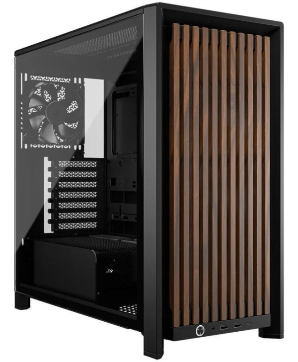 Corsair FRAME 4000D WOOD RS Gaming Midi Tower Κουτί Υπολογιστή με Πλαϊνό Παράθυρο Black/Walnut CC-9011340-WW