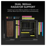 Corsair FRAME 4000D WOOD RS Gaming Midi Tower Κουτί Υπολογιστή με Πλαϊνό Παράθυρο Black/Walnut CC-9011340-WW - Image 8