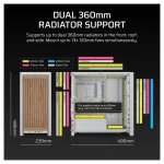 Corsair FRAME 4000D WOOD RS Gaming Midi Tower Κουτί Υπολογιστή με Πλαϊνό Παράθυρο White/Oak CC-9011341-WW - Image 8