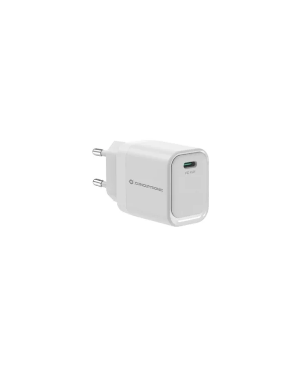 Conceptronic Φορτιστής Χωρίς Καλώδιο GaN με Θύρα USB-C 45W Power Delivery Λευκός (ALTHEA19W45)