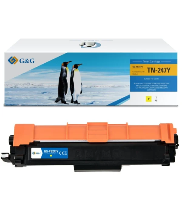Premium G&g Toner 2.3k Brother Tn 247 Yellow Tn-247y Tn247y 16023