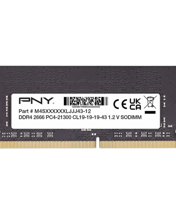 PNY DDR4 με Module 1x8GB και Ταχύτητα 2666 για Laptop MN8GSD42666-SB