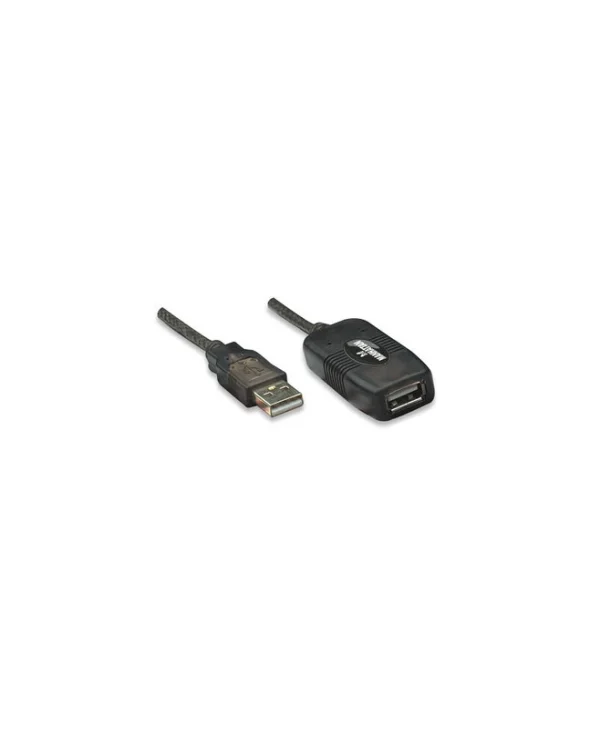 Manhattan USB 2.0 Cable USB-A male - USB-A female Μαύρο 10m 150248