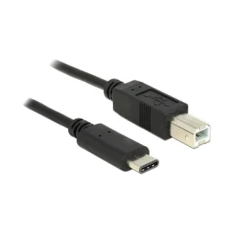 DeLock USB 2.0 Cable USB-C male - USB-B Μαύρο 0.5m 83328