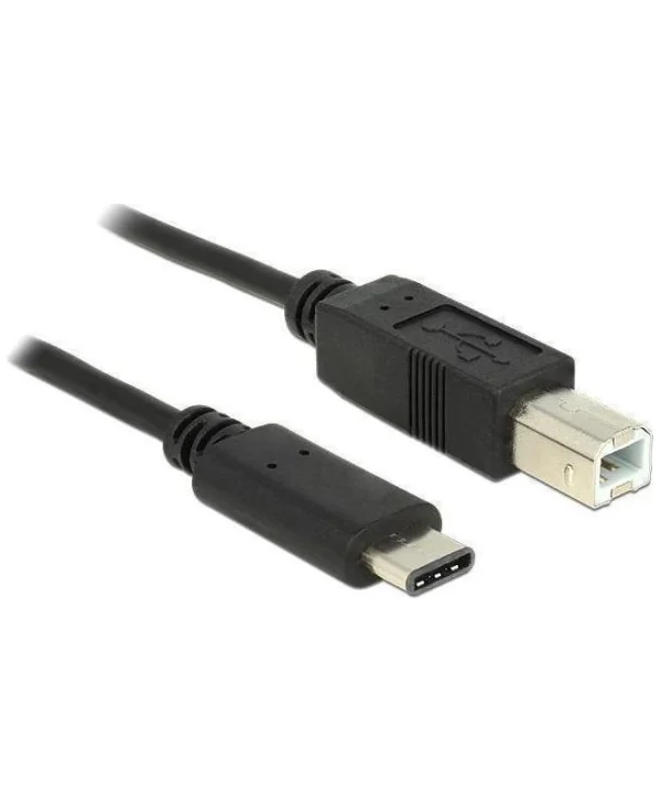 DeLock USB 2.0 Cable USB-C male - USB-B Μαύρο 0.5m 83328