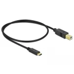 DeLock USB 2.0 Cable USB-C male - USB-B Μαύρο 0.5m 83328 - Image 2