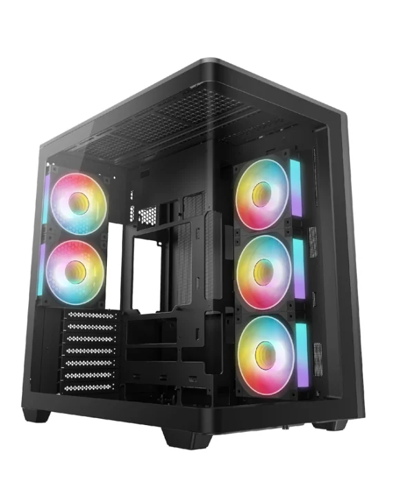 Deepcool CG590U 5F Gaming Midi Tower Κουτί Υπολογιστή με Πλαϊνό Παράθυρο και ARGB Φωτισμό Μαύρο R-CG590U-BKAGA5-G