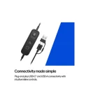 HP Poly Mission 625 On Ear Multimedia Ακουστικά με μικρόφωνο και σύνδεση USB-A C01C6AA - Image 4