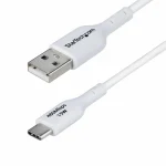 StarTech Braided USB 2.0 Cable USB-C male - USB-A PD Λευκό 3m USB2AC3MNCWHE