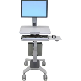 Ergotron WorkFit-C Βάση Δαπέδου Υπολογιστή με Ροδάκια Ασημί 24-198-055