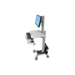 Ergotron WorkFit-C Βάση Δαπέδου Υπολογιστή με Ροδάκια Ασημί 24-198-055 - Image 2