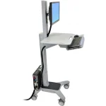 Ergotron WorkFit-C Βάση Δαπέδου Υπολογιστή με Ροδάκια Ασημί 24-198-055 - Image 3