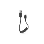 SBS Spiral USB 2.0 Cable USB-C male - USB-A Μαύρο 0.5m TECABLETYPCSK - Image 3