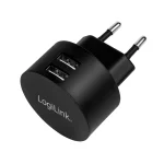 LogiLink Φορτιστής Χωρίς Καλώδιο με 2 Θύρες USB-A 10.5W Μαύρος (PA0218)