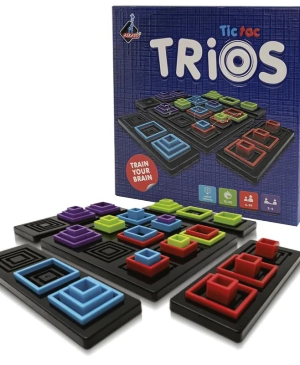 Επιτραπέζιο Παιχνίδι Trios Tic Tac για 2-4 Παίκτες 6+ Ετών (EN) K-Toyz ASK-03