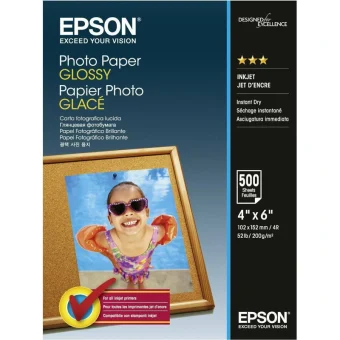 Epson Φωτογραφικό Χαρτί A6 (10x15) 200gr/m² για Εκτυπωτές Inkjet 500 Φύλλα C13S042549