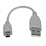 StarTech USB 2.0 Cable USB-A male - mini USB-B male Γκρι 0.15m (USB2HABM6IN)