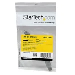 StarTech USB 2.0 Cable USB-A male - mini USB-B male Γκρι 0.15m (USB2HABM6IN) - Image 4