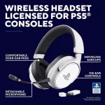 Trust GXT499W Ασύρματο Over Ear Gaming Headset με σύνδεση 3.5mm Λευκό for PS5 25978 - Image 4